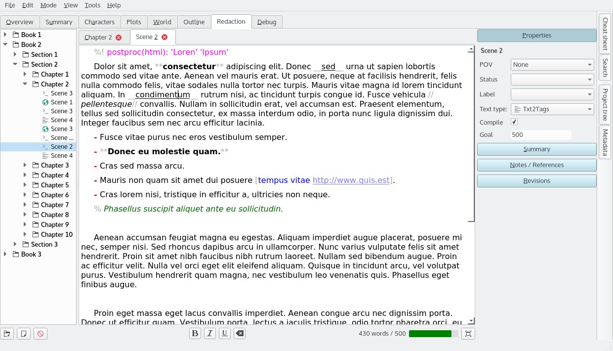 Organisez votre écriture avec Manuskript