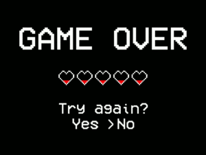 Game over. Restart: yes? no?